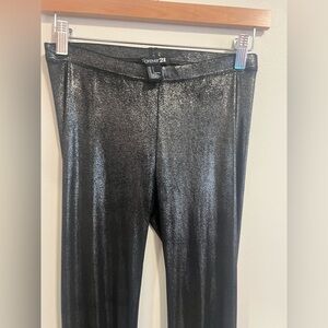 Forever 21 Metallic Silver Leggings